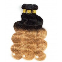 Ombre Hair Bundles Body Wave 1b/27 Ombre Honey Brown Color 10"-28" 100g