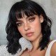 Bob Wigs with Bangs Body Wave Human Hair Wavy Bob Wigs None Lace Front 130% Density Guless Machine Made Wigs Natural Color For Women Bob Wigs with Bangs Body Wave Human Hair Wavy Bob Wigs None Lace Front 130% Density Guless Machine Made Wigs Natural Color For Women