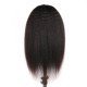 U Part Wig Kinky Straight -2x4 Centre Part Human Hair Wig 150% Density 10A Grade Brazilian Hair Glueless Half Wig Natural Color (18 inch Yaki Straight)