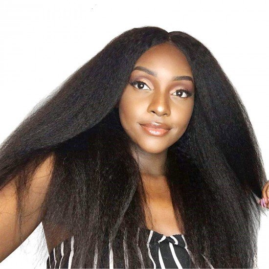 Kinky Straight U Part Wigs - 2x4 U Shape Clip in Yaki Straight Half Wig Italian Yaki Brazilian Virgin Human Hair Wigs for Black Women Natural Black 16 inch Kinky Straight U Part Wigs - 2x4 U Shape Clip in Yaki Straight Half Wig Italian Yaki Brazilian Virgin Human Hair Wigs for Black Women Natural Black 16 inch