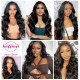 10A Body Wave Front Lace Human Hair Wigs Remy Hair