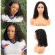 13x4 Lace Front Bob Wigs Human Hair Deep Wave 150% Density HD Transparent Lace Frontal Wig Free Part Short Bob Wig Natural Black