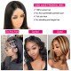 13x4 Lace Front Bob Wigs Human Hair Straight 150% Density HD Transparent Lace Frontal Wig Free Part Short Bob Wig Natural Black