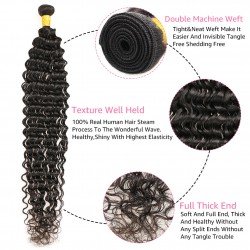 Brazilian Remy Hair Deep Wave Natural Black 10-30 Inch 100g Brazilian Remy Hair Deep Wave Natural Black 10-30 Inch 100g