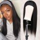 Headband Wigs for Black Women Human Hair Straight Brizilian Remy Hair Glueless Wigs