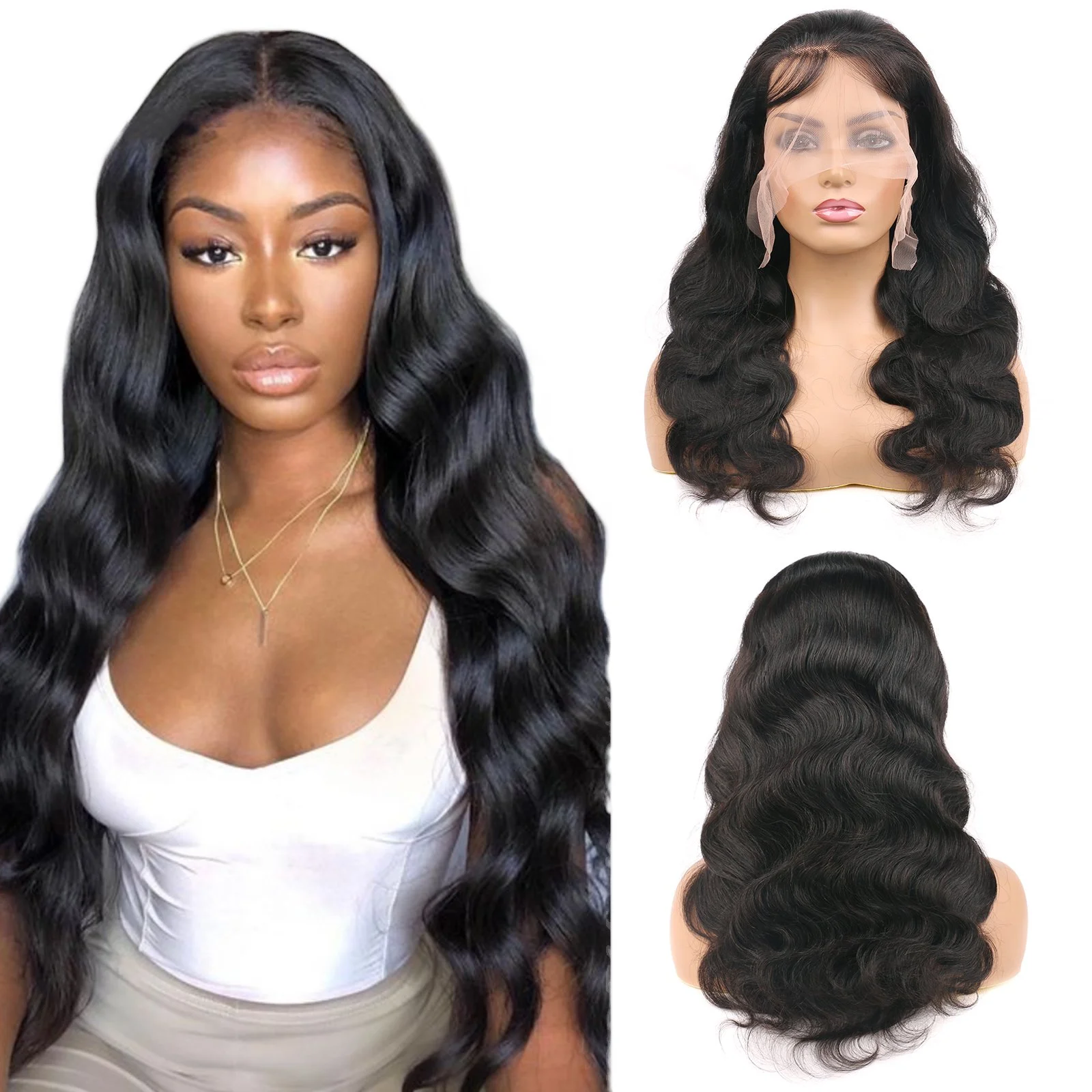 Lace Front Human Hair Wigs With Baby Hair Body Wave