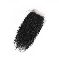 100% Remy Human Hair 3 Bundles With Closure 4x4 Lace Closure Nature Color - Kinky Curly 100% Remy Human Hair 3 Bundles With Closure 4x4 Lace Closure Nature Color - Kinky Curly