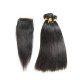 100% Remy Human Hair 3 Bundles With Closure 4x4 Lace Closure Nature Color - Silky Straight