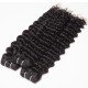 Brazilian Virgin Hair Deep Wave 100% Human Hair 3 Bundles With Frontal Natural Color 14''-22''