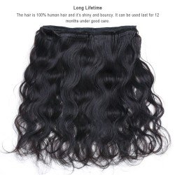 Remy Hair Extension 100% Human Hair Bundles 3PCS Natural Color -  Body Wave