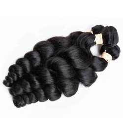 Remy Hair Extension 100% Human Hair Bundles 3PCS Natural Color - Loose Wave