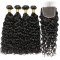 100% Remy Hair Water Wave Bundles With Closure 3 Bundles Human Hair Weave With Lace Closure 100g/bundle 100% Remy Hair Water Wave Bundles With Closure 3 Bundles Human Hair Weave With Lace Closure 100g/bundle