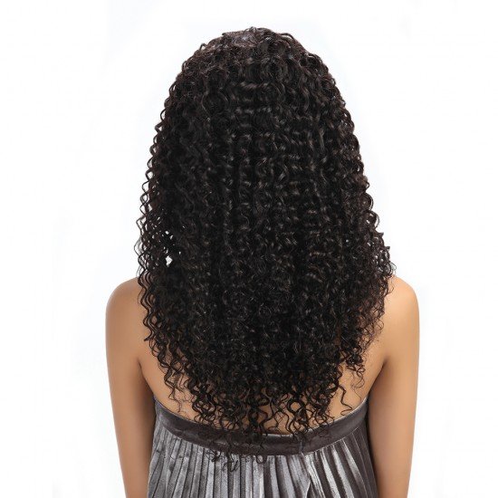Brazilian Virgin Hair Kinky Curl 3 Bundles Deal Natural Color 100% Human Hair Extensions 12-28 Inch Unprocessed Hair Weave