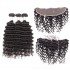 Brazilian Virgin Hair 3 Bundles With Lace Frontal - Deep Wave