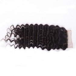 Brazilian Virgin Hair 3 Bundles With Lace Closure - Deep Wave Brazilian Virgin Hair 3 Bundles With Lace Closure - Deep Wave