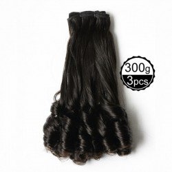 Funmi Hair 4 Bundles Natural Black Unprocessed Human Hair Spiral Curl Brazilian Virgin Hair 300g/lot