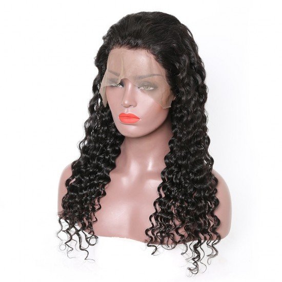 10A Deep Wave Full Lace Human Hair Wigs With Baby Hair 10A Deep Wave Full Lace Human Hair Wigs With Baby Hair