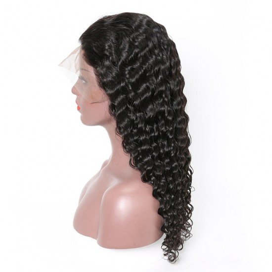 10A Deep Wave Full Lace Human Hair Wigs With Baby Hair 10A Deep Wave Full Lace Human Hair Wigs With Baby Hair