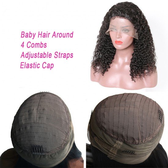10A Kinky Curly Full Lace Human Hair Wigs With Baby Hair 10A Kinky Curly Full Lace Human Hair Wigs With Baby Hair