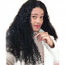 10A Lace Front Human Hair Wigs Water Wave Remy Hair Wig