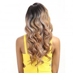 Synthetic Wigs Lace Front ombre blonde Wig 22-30 Inch Long Wavy 6 Colors Choice